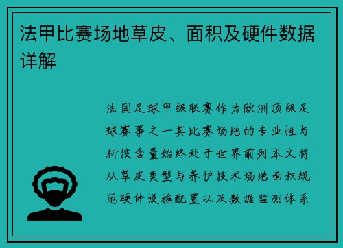法甲比赛场地草皮、面积及硬件数据详解